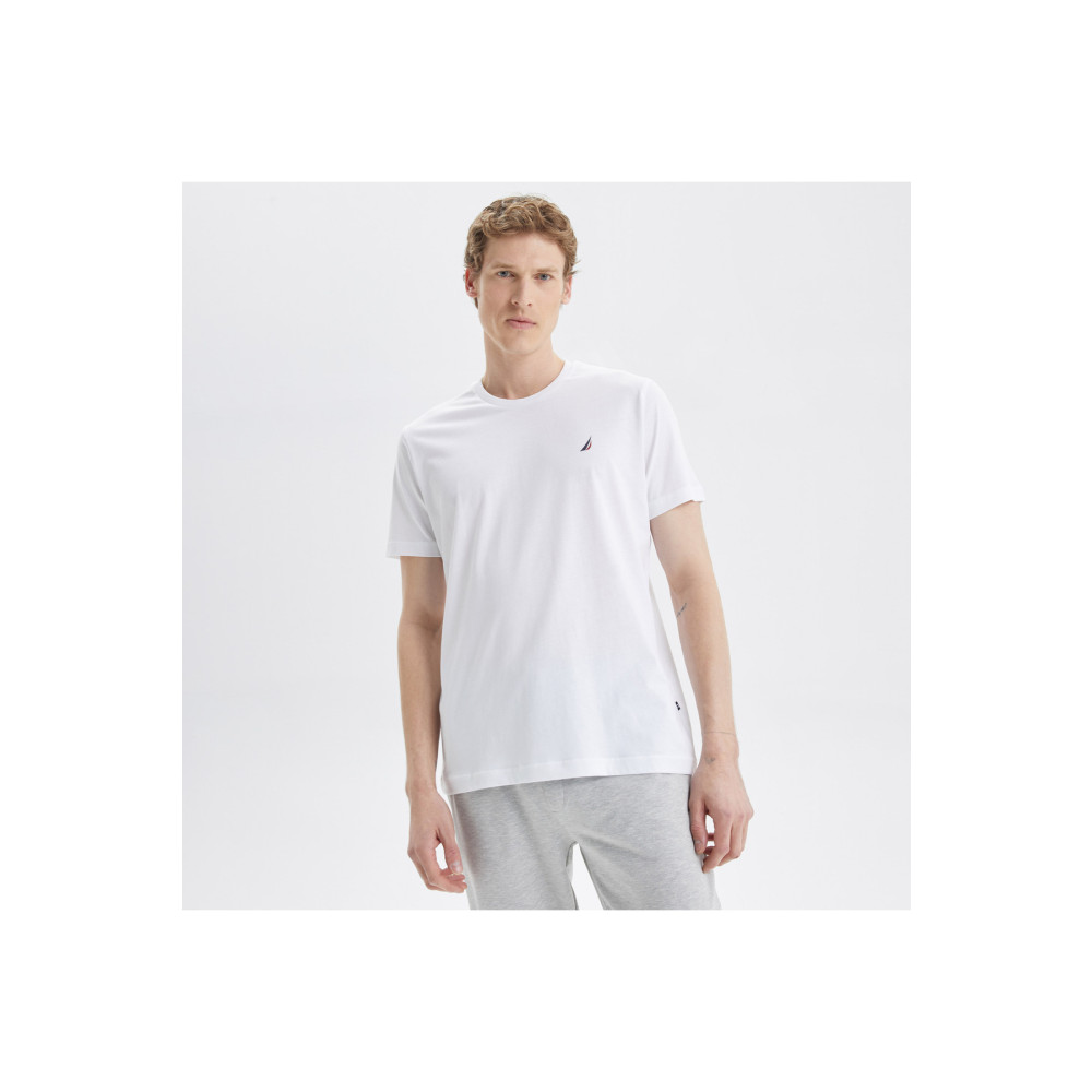 Nautica Erkek Beyaz Standart Fıt Kısa Kollu T-shırt S Beden Bayan T-shirt Fiyatı