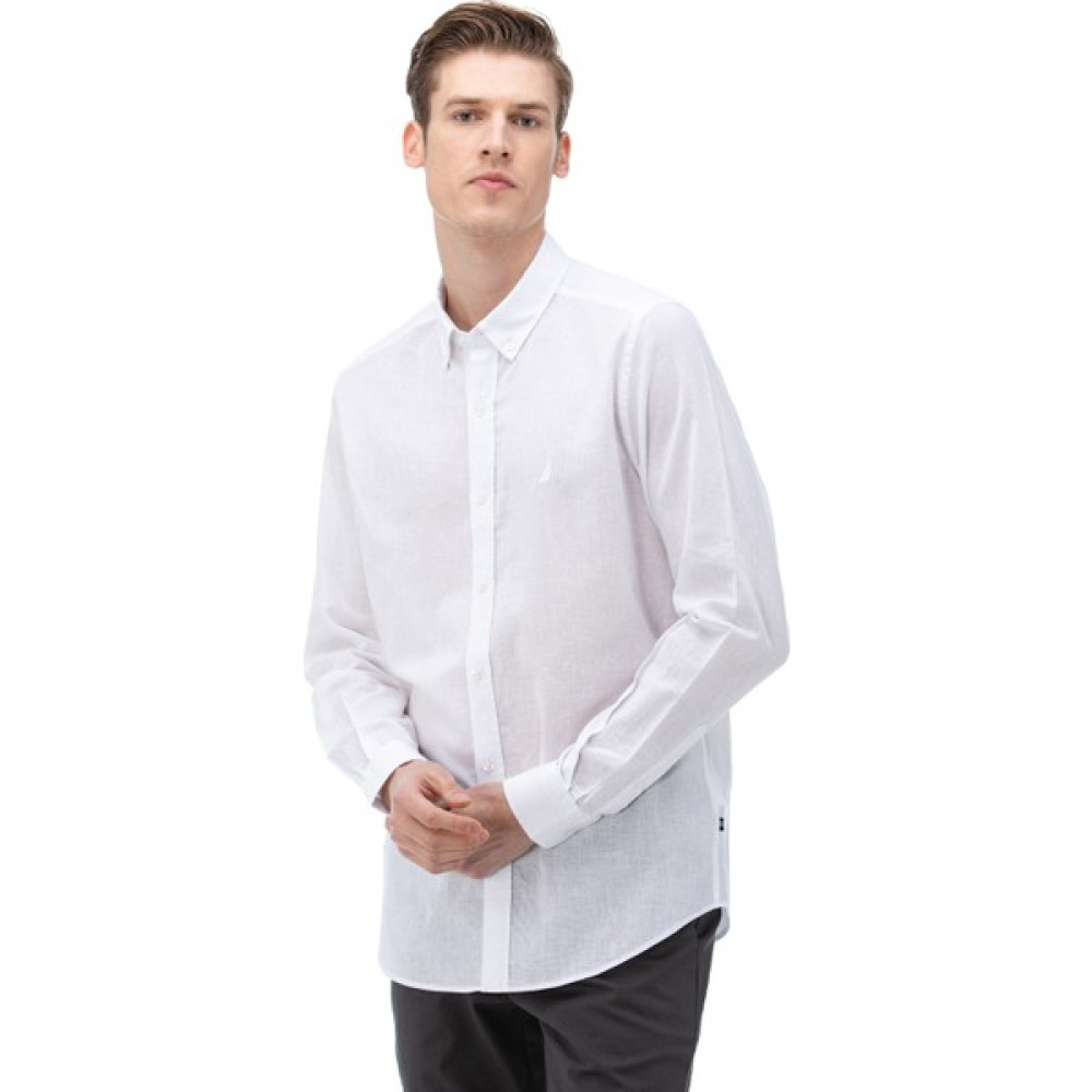Nautica Erkek Slim Fit Beyaz Gömlek W01000T.1BW Erkek Gömlek Fiyatı