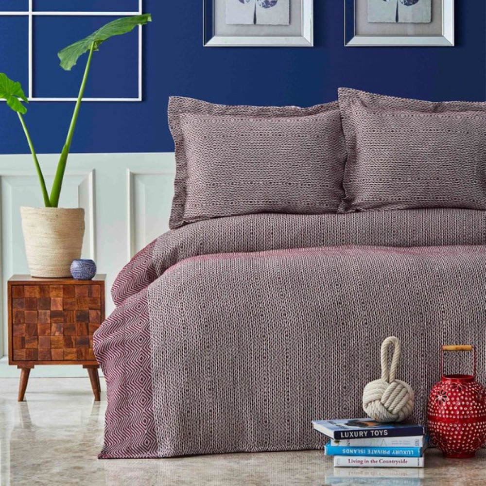 Nautica Home Carla Bordo Çift Kişilik Yatak Örtüsü - 230 x 240 cm Yatak Örtüsü Fiyatı