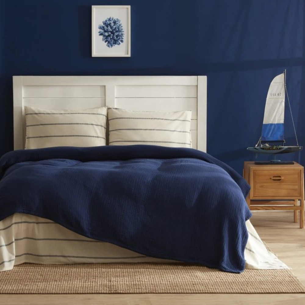 Nautica Home Darrel Tek Kişilik Pike Takımı Lacivert Pike & Pike Takımı Fiyatı