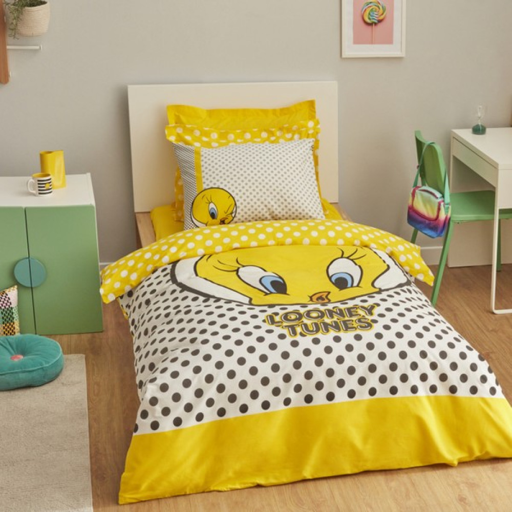 Nautica Home Karaca Home Looney Tunes Tweety Pamuk Tek Kişilik Nevresim Takımı - Sarı - 160 x 220 cm Nevresim Takımı Fiyatı