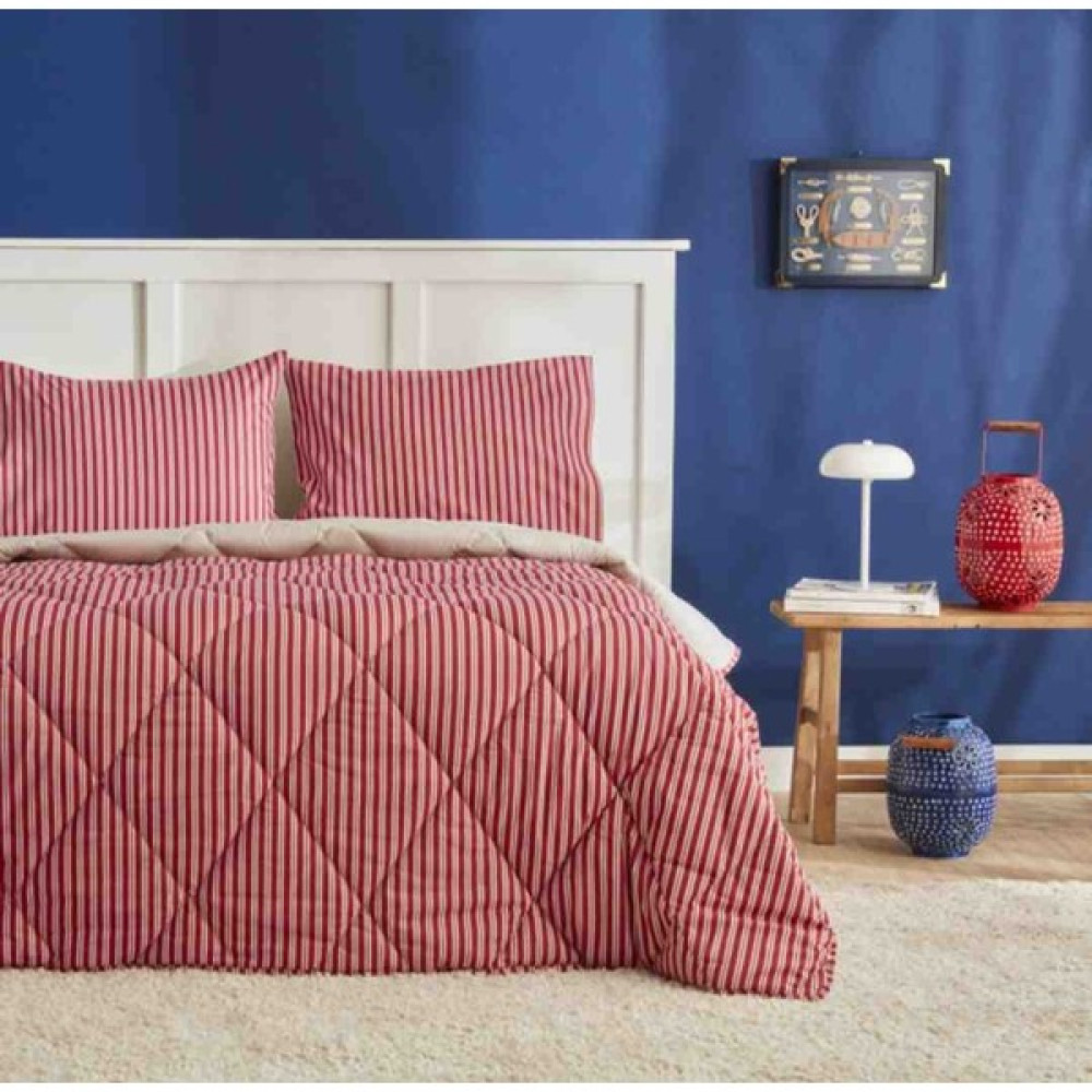 Nautica Home Maritime Stripe Tek Kişilik Comfort Set Red - Kırmızı Yatak Seti / Uyku Seti Fiyatı