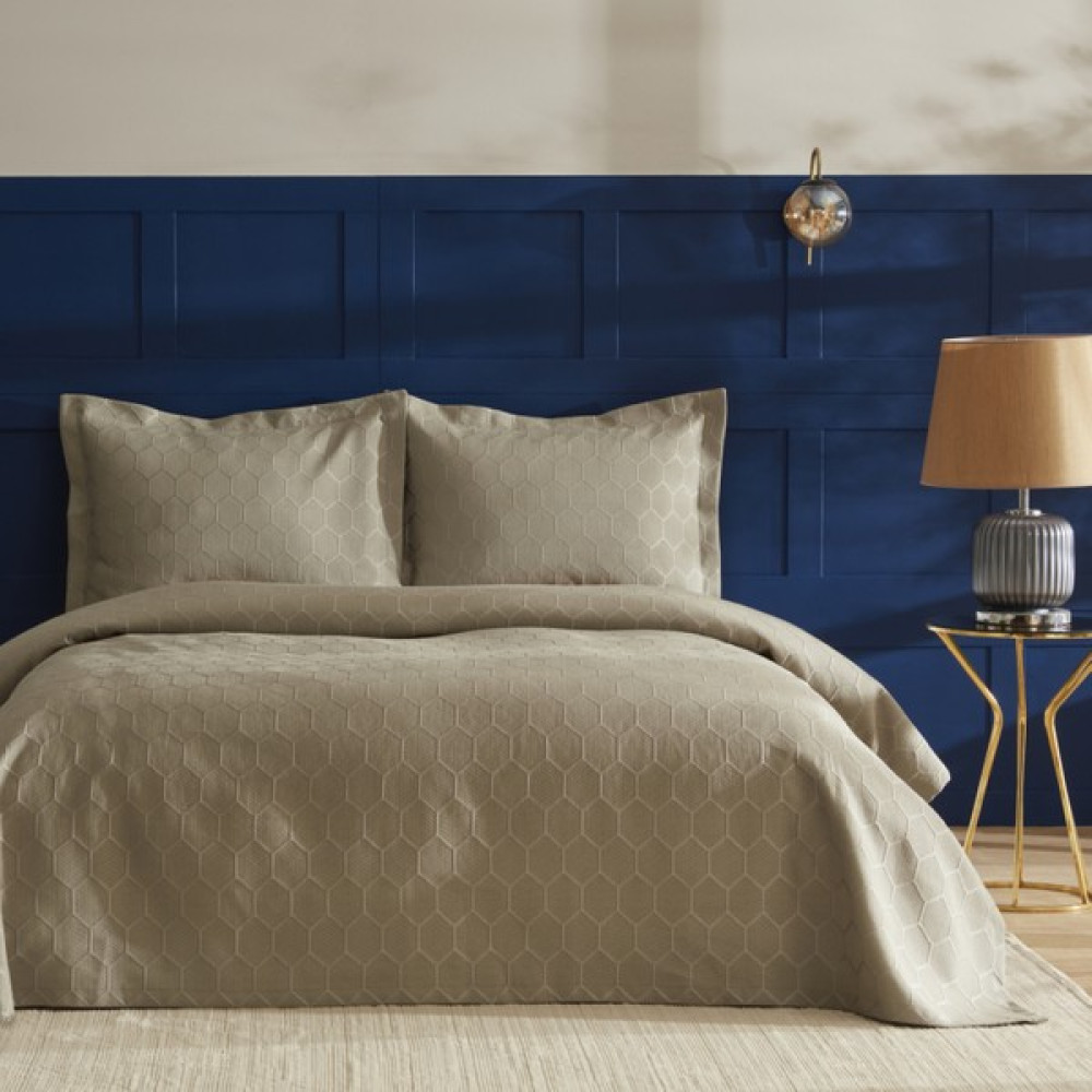 Nautica Home Polygon Çift Kişilik Yatak Örtüsü Seti - Haki - 230 x 240 cm Yatak Örtüsü Fiyatı