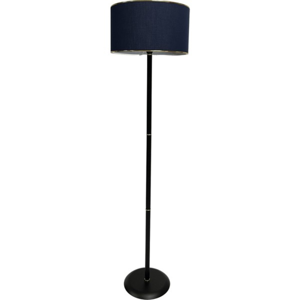 Navemu Vica Lambader ( Siyah / Metal Boru / Laciver Kumaş Başlık Gold Detaylı) DR1320100 - Siyah - Lacivert Lambader Fiyatı