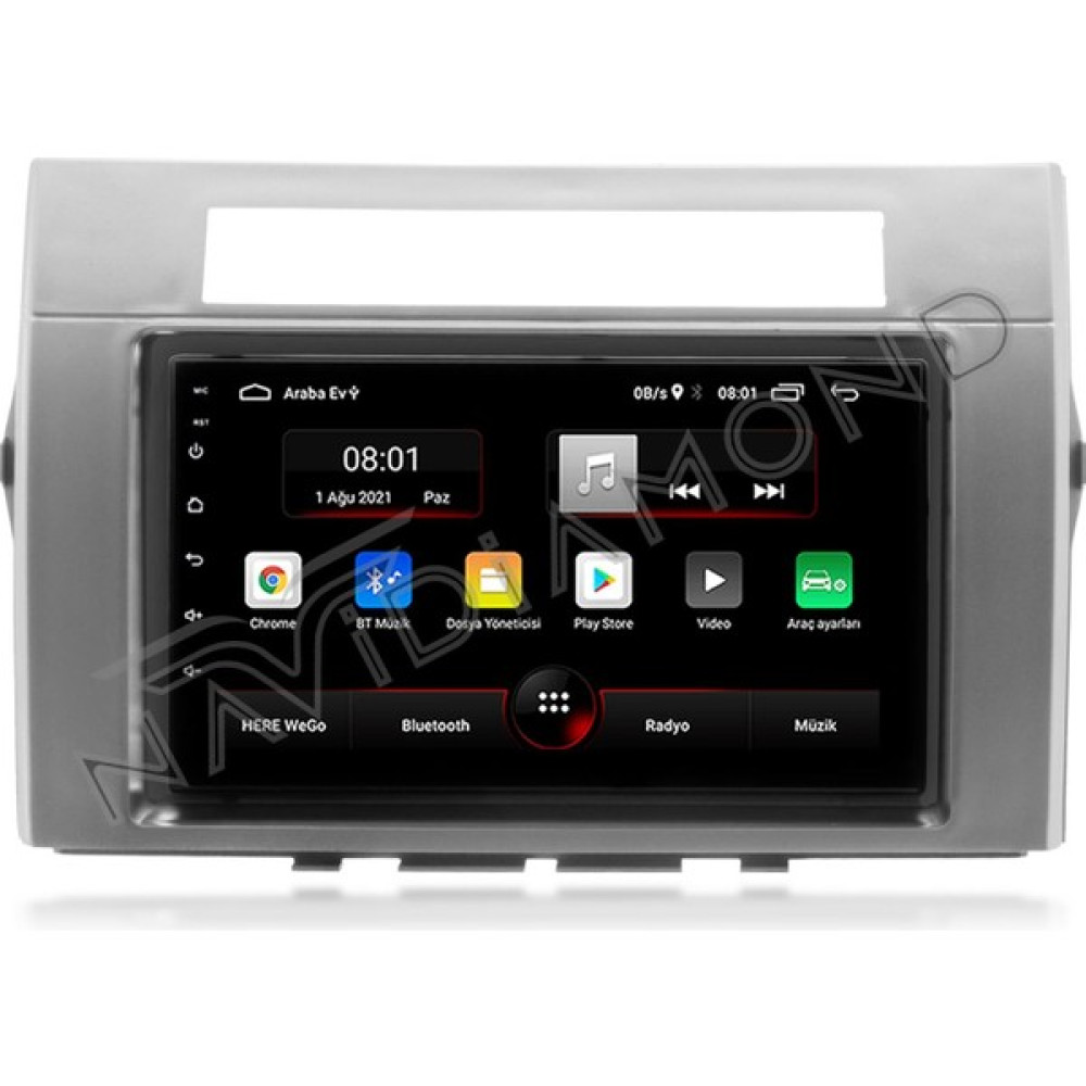 Navidiamond Akcaelektronik Toyota Verso 7 Inch 2 GB Ram 32 GB Hafıza Android Double Multimedia Teyp Oto Teypleri Fiyatı