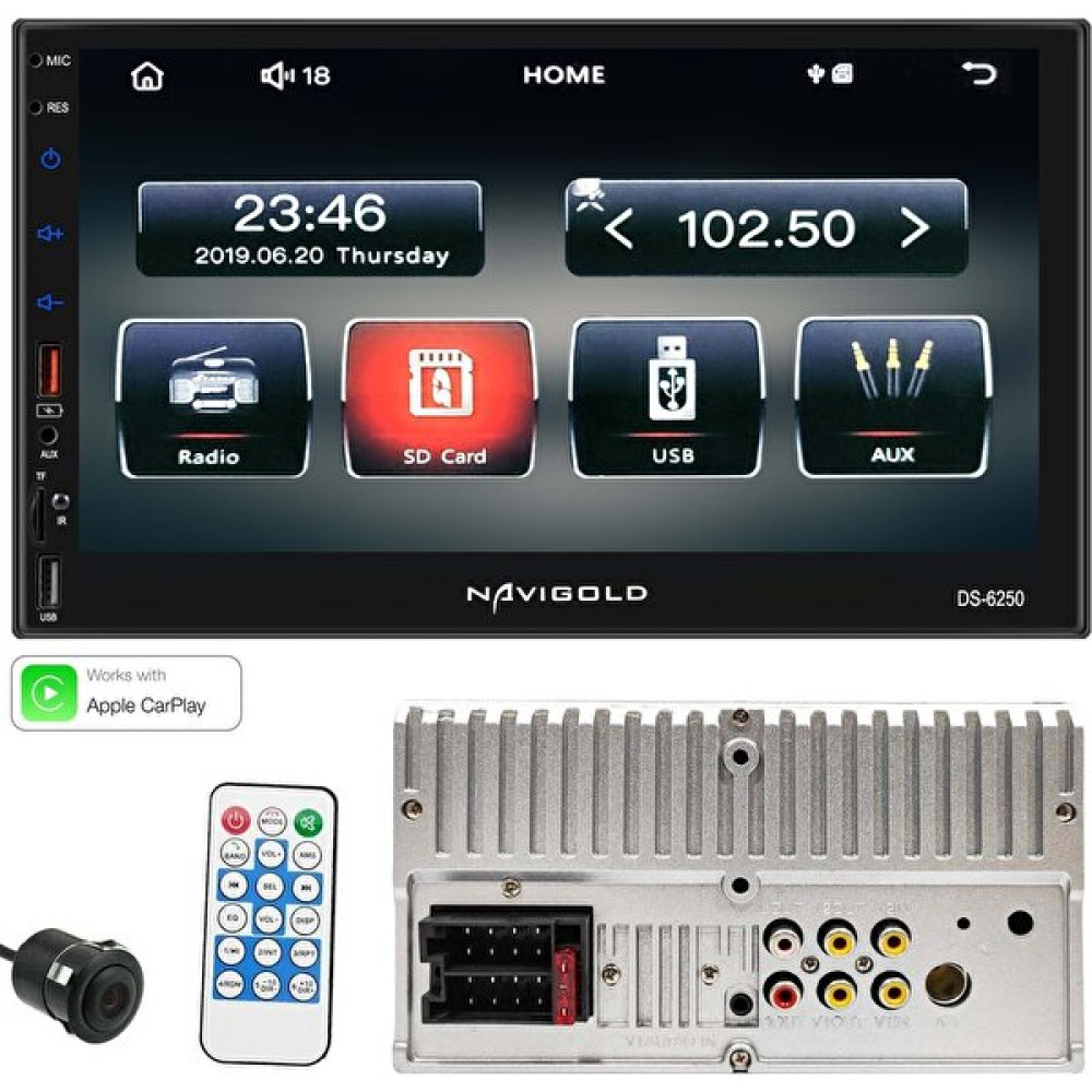 Navıgold Double Teyp 7" 4X55W Bt/usb/sd/fm/aux Carplay Kameralı DS-6250 Oto Teypleri Fiyatı