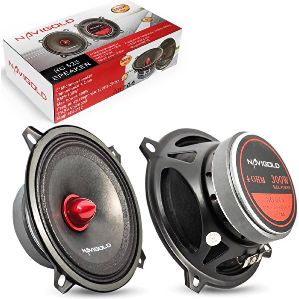 Navigold Oto Mıdrange 13 Cm 300W 2 Adet Navıgold NG-525 Oto Hoparlörleri & SubWoofer Fiyatı