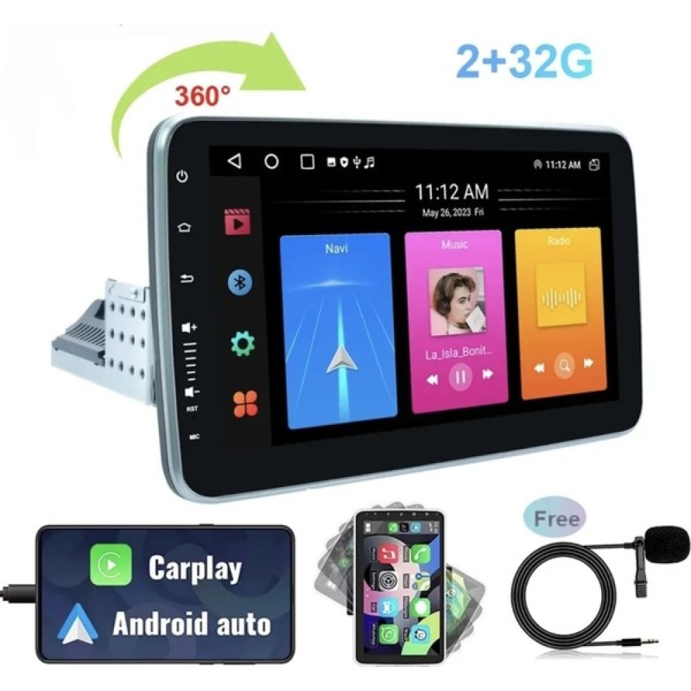 Navigold PV-1100 2/32GB Android Tek Din 10''inch Oto Araba Multimedya Teyp Car Play-Usb-Gps-Wifi +Kamera Oto Görüntü Sistemleri Fiyatı