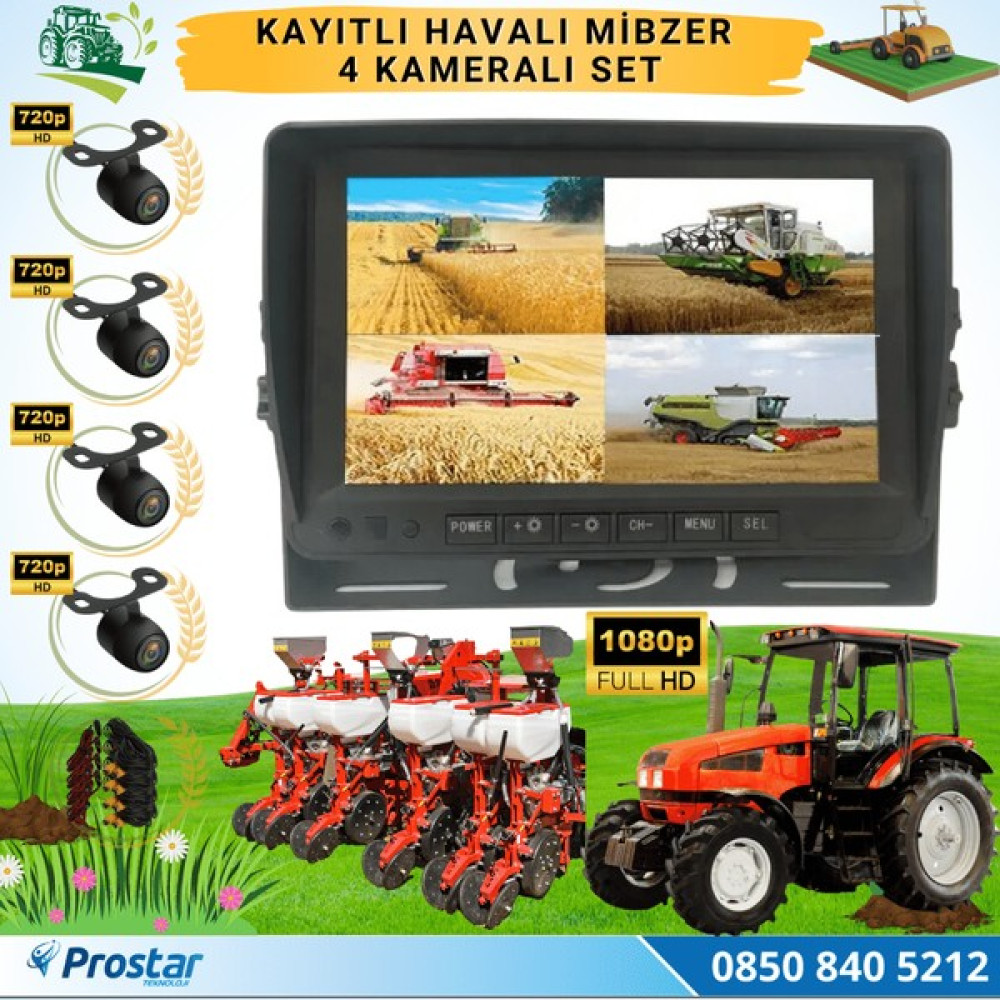 Navistar Kayıtlı Ahd Mibzer Havalı Tohum Makinesi 4 Kameralı 7 Inç M Oto Görüntü Sistemleri Fiyatı