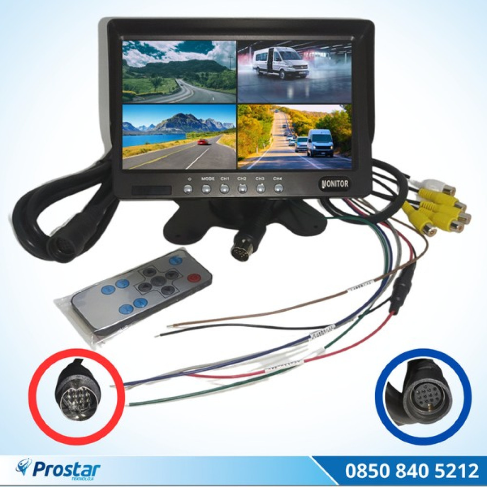 Navistar Orjinal 7" Dörde Bölünür Araç Monitörü 13 Pin Çıkışl? Oto Görüntü Sistemleri Fiyatı
