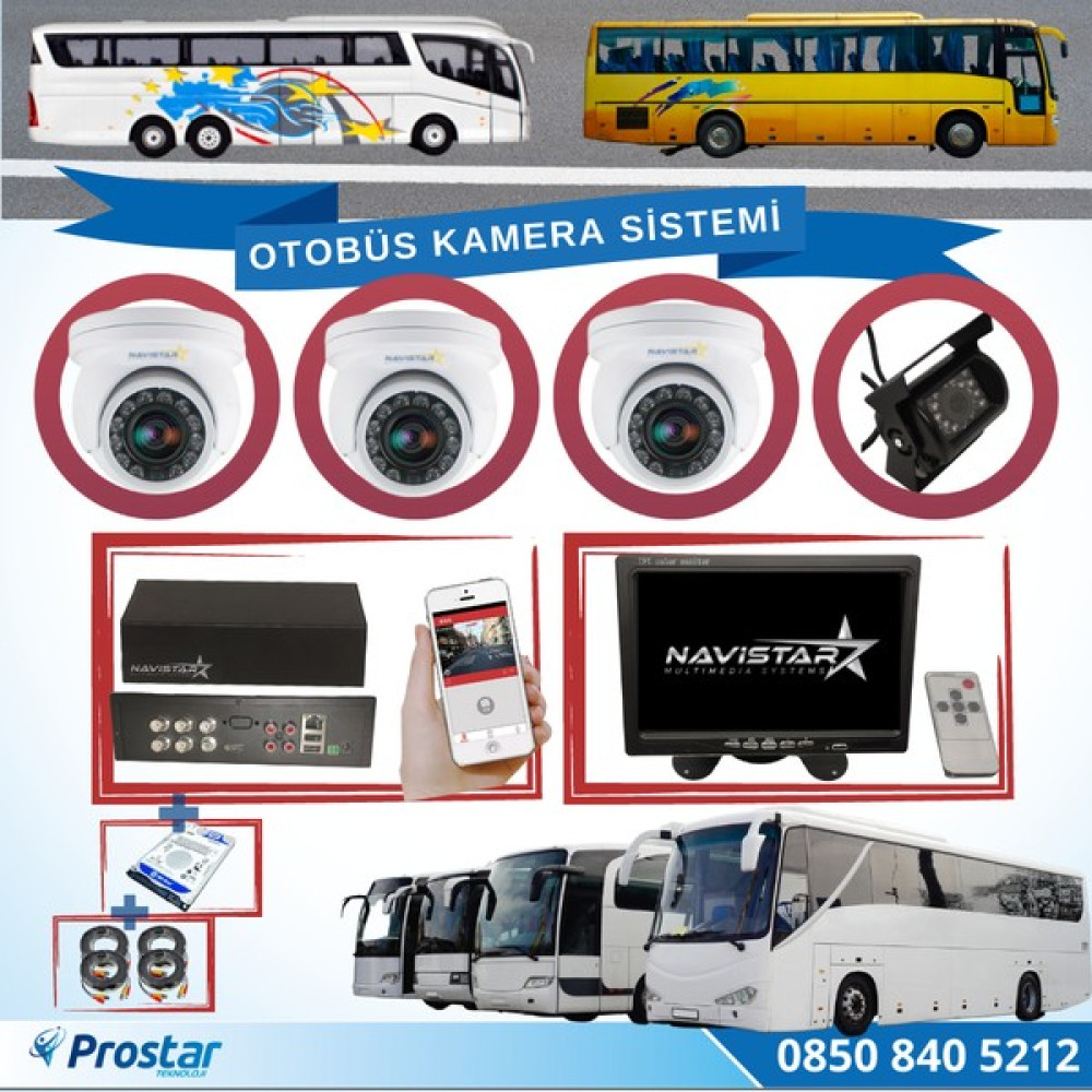 Navistar Otobüsler Için Kayıtlı 4 Kameralı 1 Tb Harddiskli Kamera Se Oto Görüntü Sistemleri Fiyatı