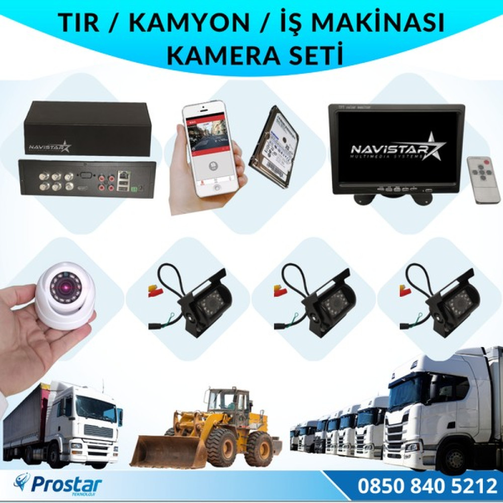 Navistar Tır Kamyon Iş Makinası Için Uzaktan Izlemeli 4 Kameralı 3 Oto Görüntü Sistemleri Fiyatı