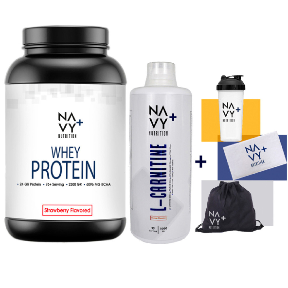 Navy Plus 2300 Gr Whey Protein Tozu + 1000 Ml L-Carnitine + Shaker + Canta + Havlu Protein Tozları Fiyatı