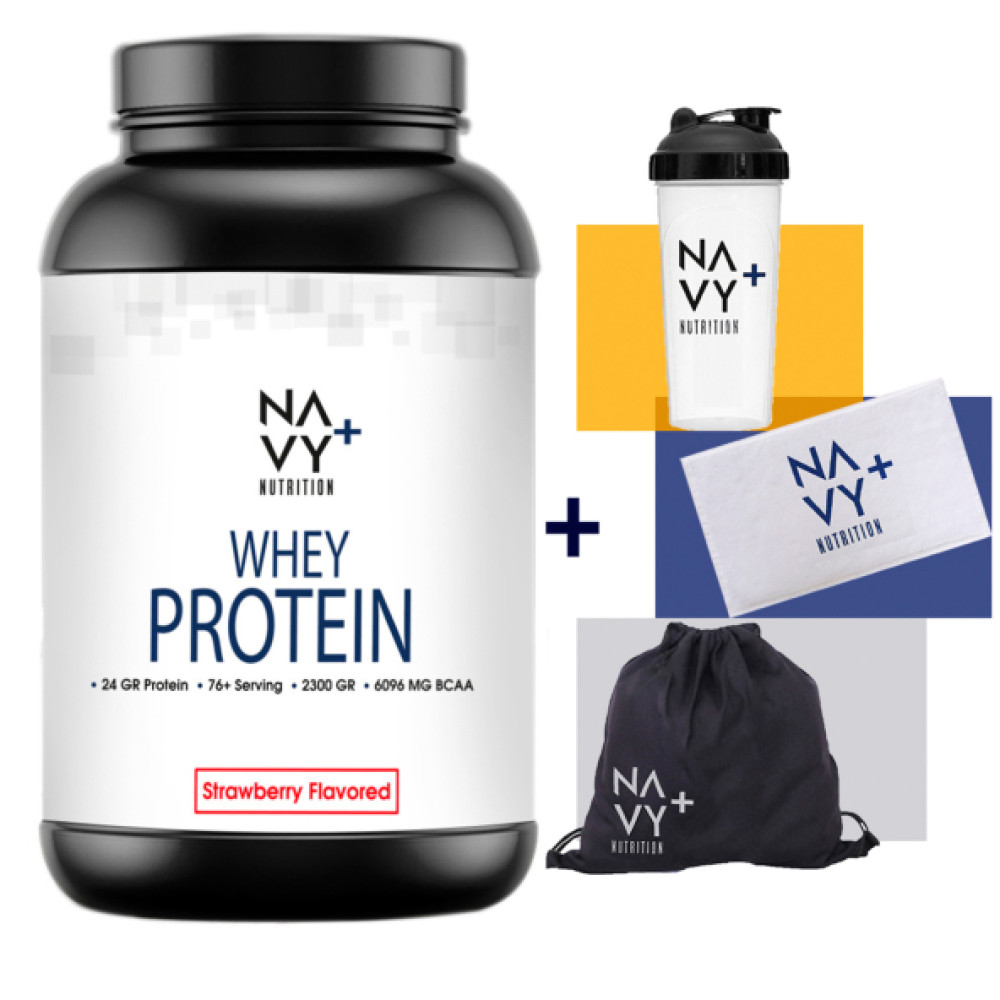 Navy Plus Nutrition 2300 Gr Whey Protein Tozu + Shaker + Canta + Havlu Protein Tozları Fiyatı