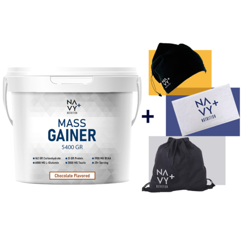 Navy Plus Nutrition 5400 Gr Mass Gainer Cikolata Aromali + Canta + Bere + Havlu Sporcu Besinleri Fiyatı