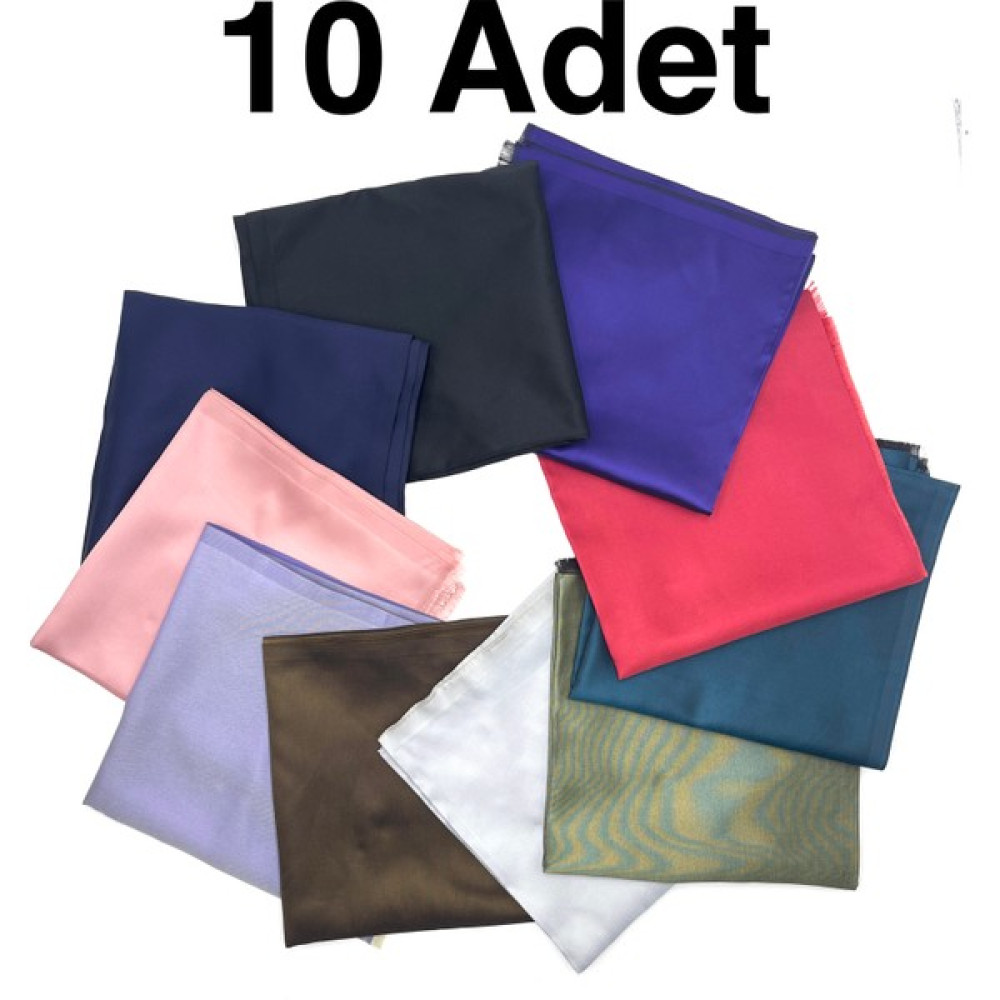 Naz Ipek Tafta Eşarp 10'li Set Pamuklu Yüksek Kalite 100X100CM Eşarp Püsküllü Yazma Eşarp Fiyatı