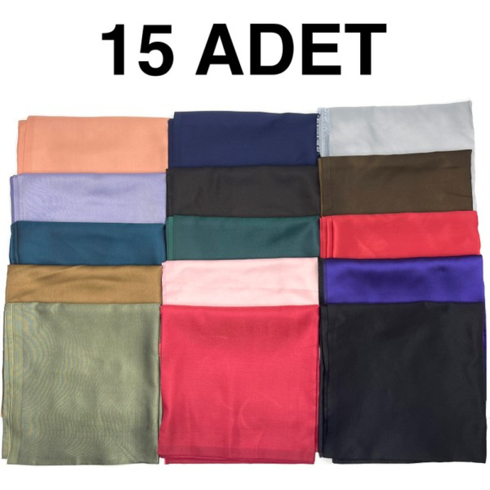 Naz Ipek Tafta Eşarp 15'li Set Pamuklu Yüksek Kalite 100X100CM Eşarp Püsküllü Yazma Eşarp Fiyatı