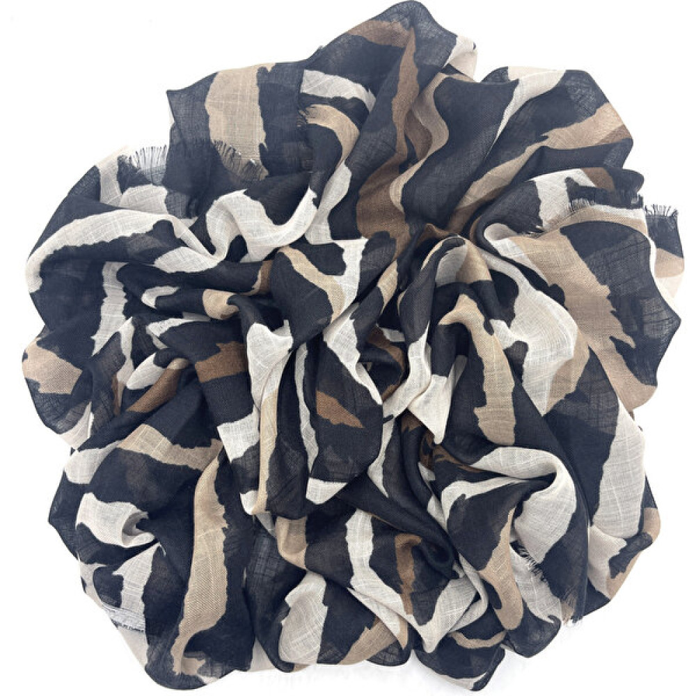 Naz İpek Zebra Desen Flamlı Pamuklu Yazma Eşarp 100X100Cm Eşarp Fiyatı
