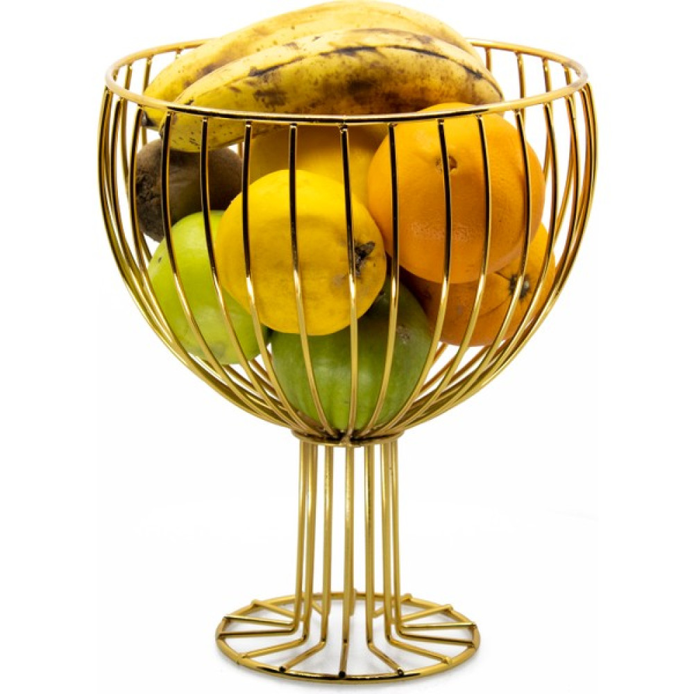 Nazarium Gold Kadeh Dizyn Metal Meyvelik Sunum Sepeti Dekoratif Mutfak Salon Oturma Odası Mutfak Gereçleri Fiyatı