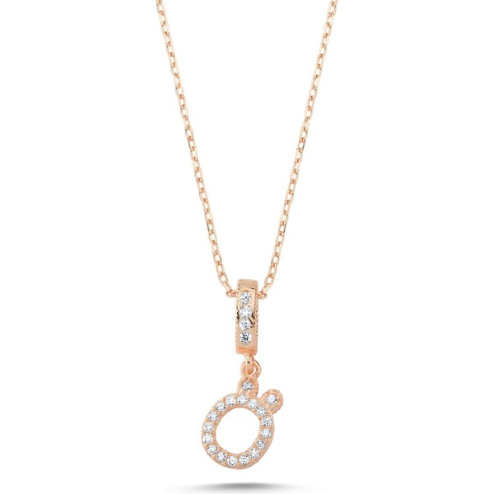 Nazik Endam -Ö- Harfi Zirkon Taşlı Hayalet Kolye Kadın 2.05 Gram - Standart Gümüş Kolye Fiyatı