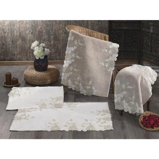 Nazik Floransa 2 Parça 60x100 cm Bej Paspas Seti