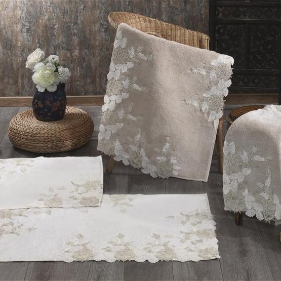 Nazik Floransa 2 Parça 60x100 cm Bej Paspas Seti