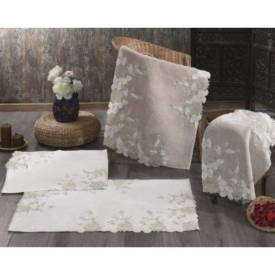 Nazik Floransa 2 Parça 70x120 cm Bej Paspas Seti
