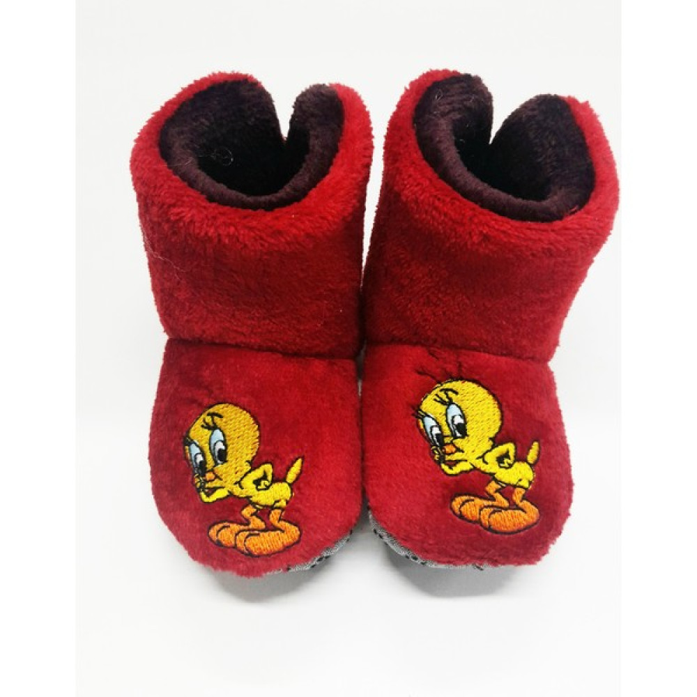 Nazlı Giyim Bebek Panduf Kaydırmaz Kumaş Taban Bebek Çocuk Kışlık Panduf - NG3028 Kız Çocuk Panduf Fiyatı