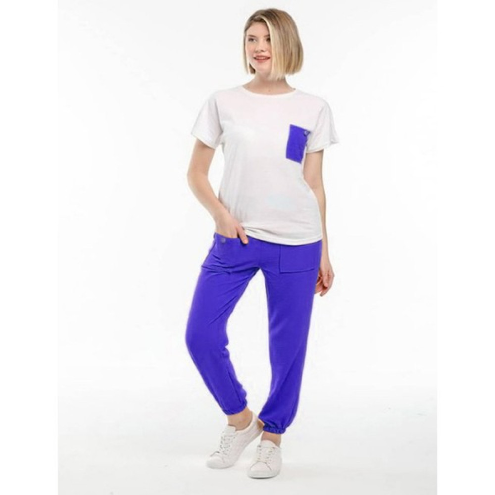 Nazlı Giyim Kadın Önü Cepli Düğme Detaylı Tshirt ve Ayrobin Alt - Spor Ikili Takım Kadın Eşofman Fiyatı