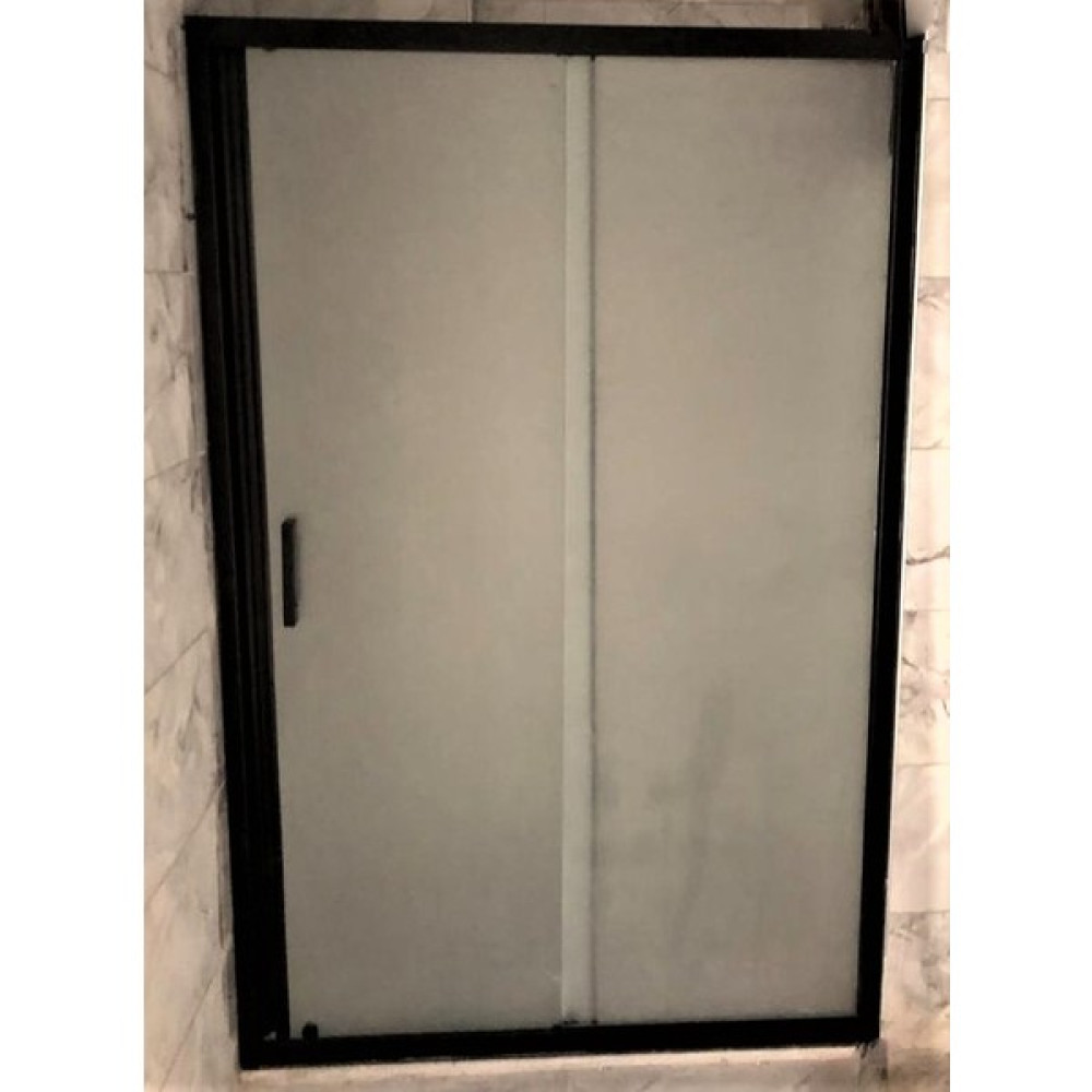 Nbm Duş Paslanmaz Siyah Alüminyum Çerçeveli 6 mm Temperli Desenli Cam H:190 cm Duşakabin - 120 CM Duşakabin Fiyatı