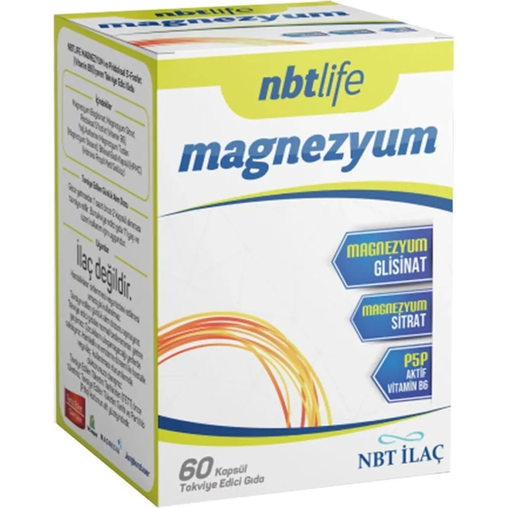 Nbt Life Magnezyum P5p Vitamin B6 Içeren 60 Kapsül Diğer Fiyatı