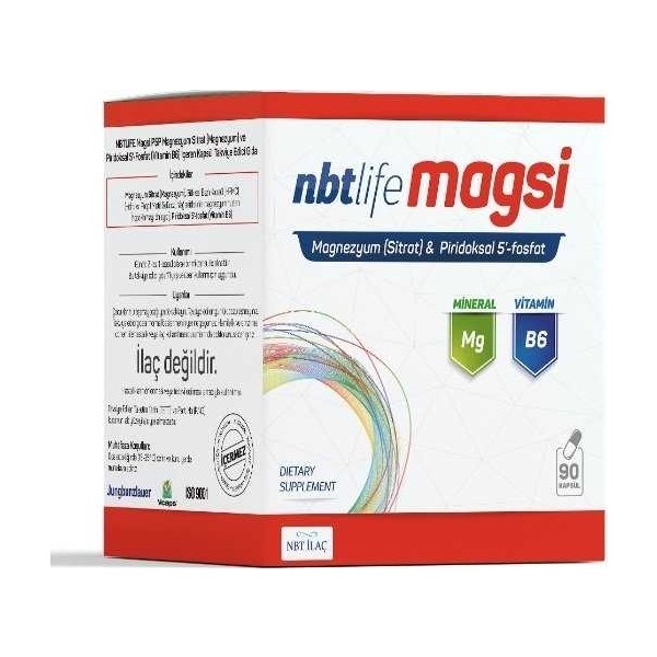 NBT Life Magsi P5P Vitamin B6 90 Kapsül Diğer Fiyatı