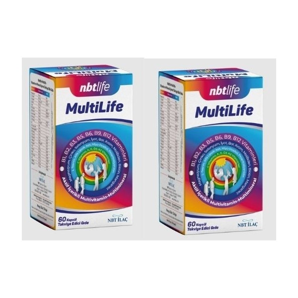 Nbt Life Multilife Multivitamin 60 Kapsül x 2 Adet Diğer Fiyatı