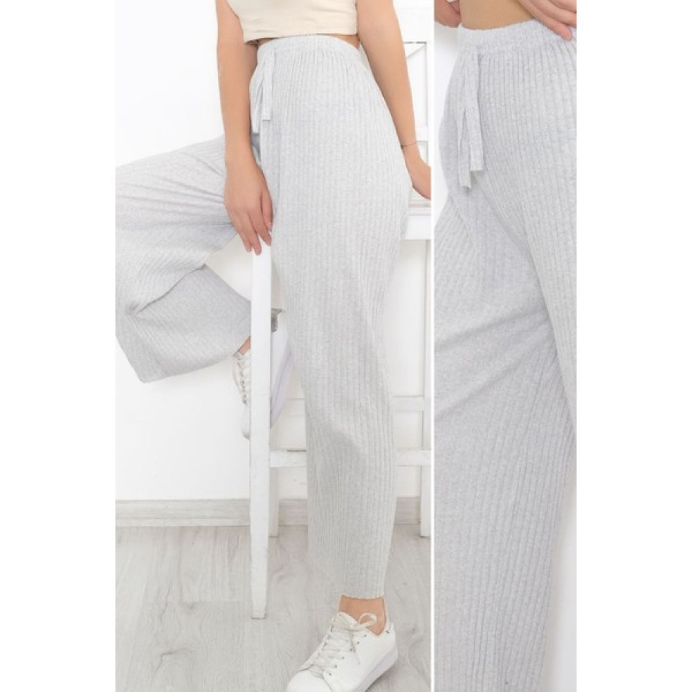 Nc World Fitilli Pantolon Açıkgri - 8337.1567. Kadın Pantolon Fiyatı