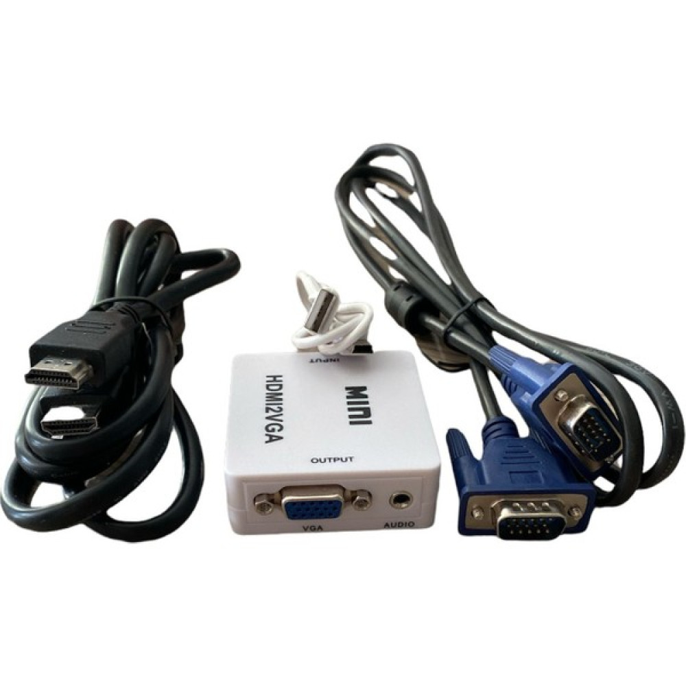 Ncpline HDMI To VGA Görüntü ve Ses Dönüştürücü Çevirici+Hdmı Kablo+Vgakablo Bilgisayar Çevirici ve Adaptörü Fiyatı