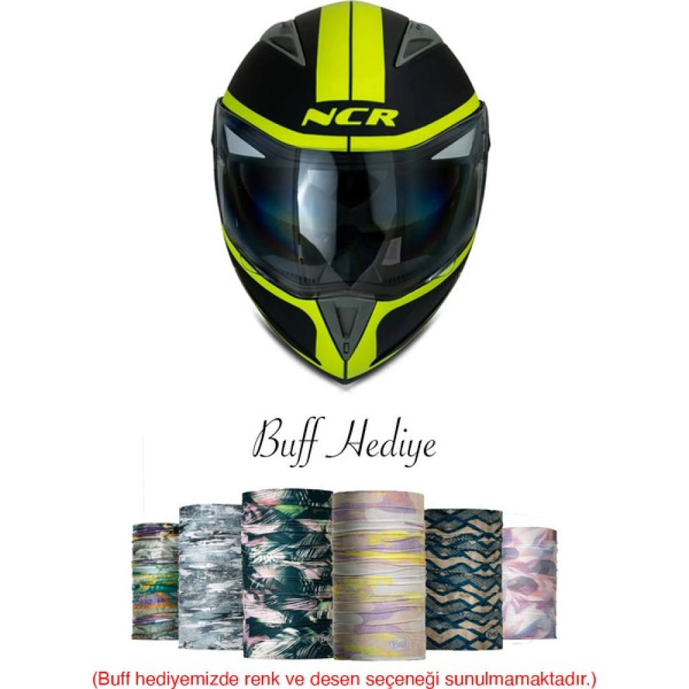NCR Çene Açılır Kask Sarı Siyah Ece Belgeli - 55 - 56 cm Motorsiklet Kaskları Fiyatı