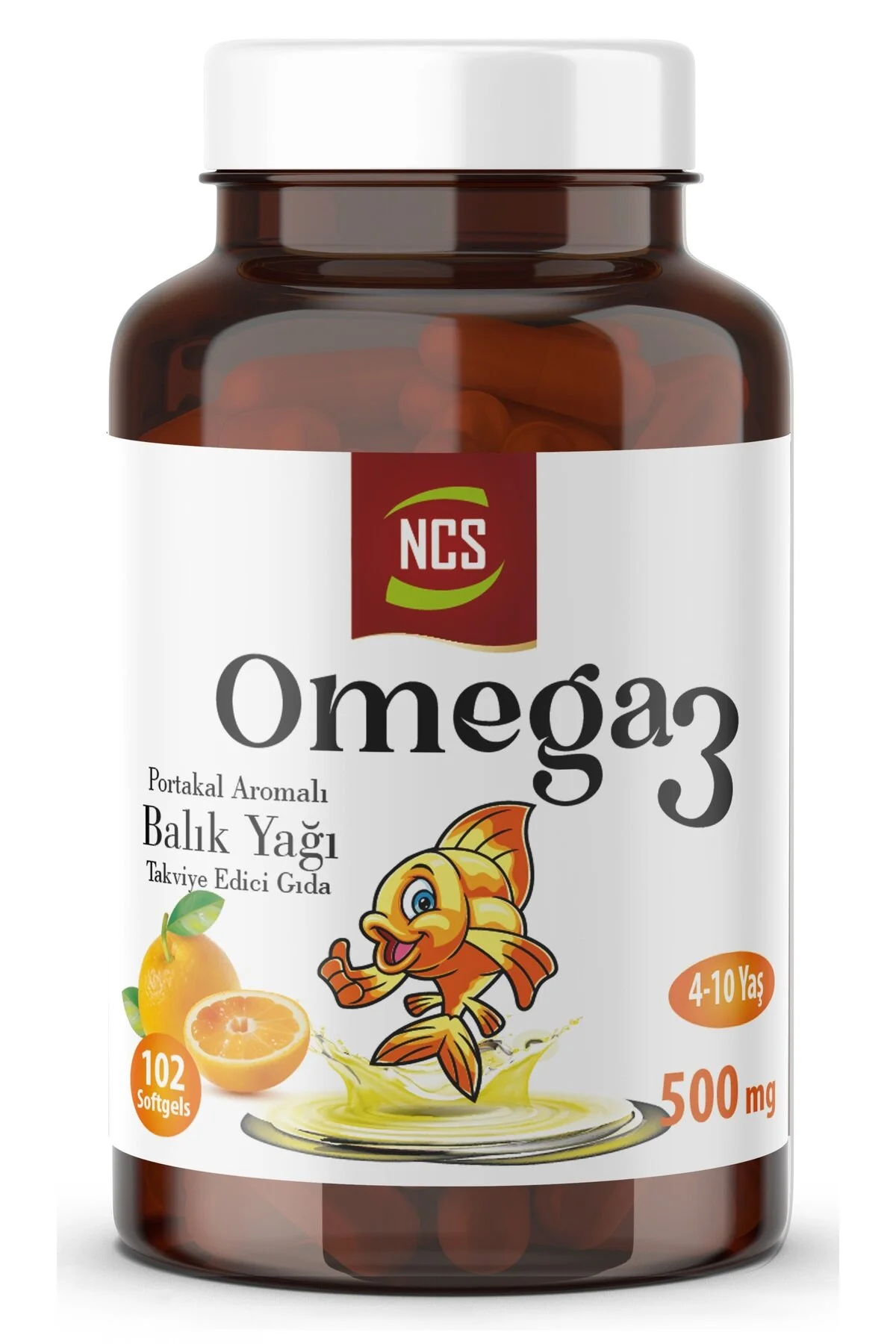 NCS ® Omega 3 Balık Yağı 500 Mg Çoçuklar Için 102 Softjel Portakal Aromalı" Balık Yağı / Omega 3 - 6 - 9 Fiyatı