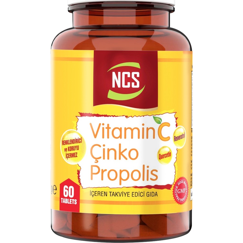 Ncs Vitamin C Çinko Propolis 60 Tablet İçerik Bilgisi ile Yetişkinler İçin Takviye Edici Gıda Diğer Fiyatı
