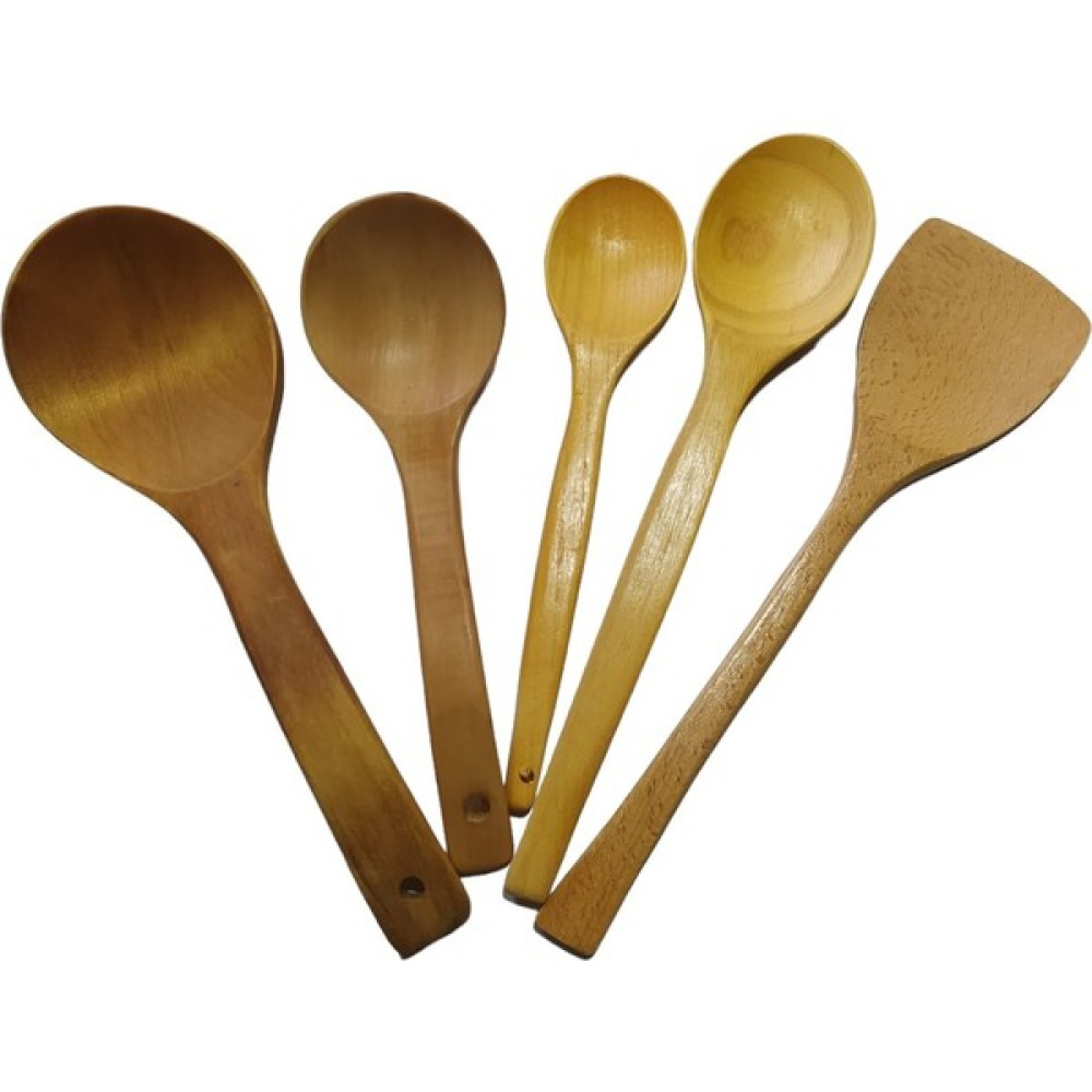 ncy Ahşap Bambu Servis Spatula Kaşık Seti 5 Parça Çatal / Kaşık / Bıçak Takımları Fiyatı