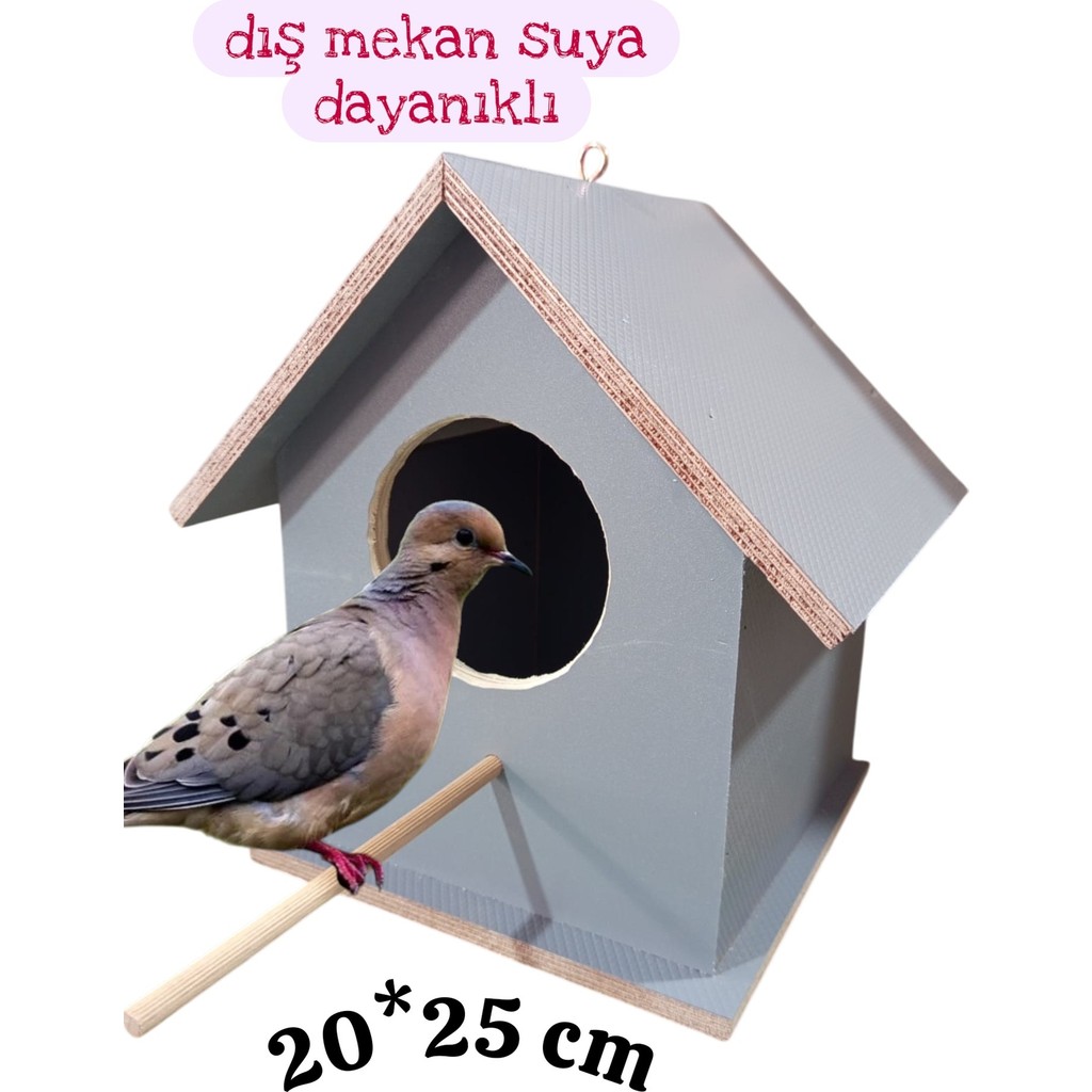 ncy Ahşap Kumru Güvercin Kuş Yuvası Dış Mekan Suya Dayanıklı 20X25 cm Evcil Hayvan Ürünleri Fiyatı
