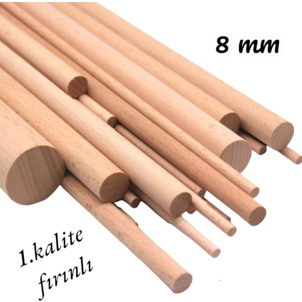 Ncy Home Ahşap Balsa Çubuk Çıta Kavela Yivsiz Kayın 8 mm 50 cm 10 Adet Maket Fiyatı