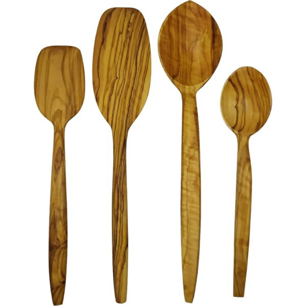 ncy Zeytin El Yapımı Kaşık Seti , Tahta Kaşık , Spatula , Ahşap Mutfak Seti 4 Parça Çatal / Kaşık / Bıçak Takımları Fiyatı
