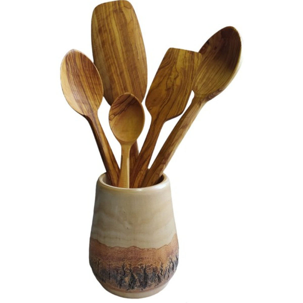 ncy Zeytin El Yapımı Kaşık Seti , Tahta Kaşık , Spatula , Bambu Kaşıklık 6 Parça - Ahşap Çatal / Kaşık / Bıçak Takımları Fiyatı
