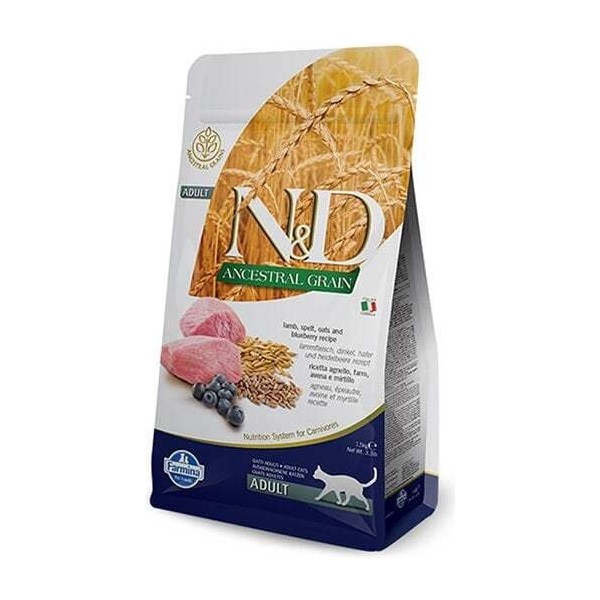 N&D Düşük Tahıllı Kuzu Etli ve Yaban Mersinli Yetişkin Kedi Maması 1.5 kg Evcil Hayvan Ürünleri Fiyatı