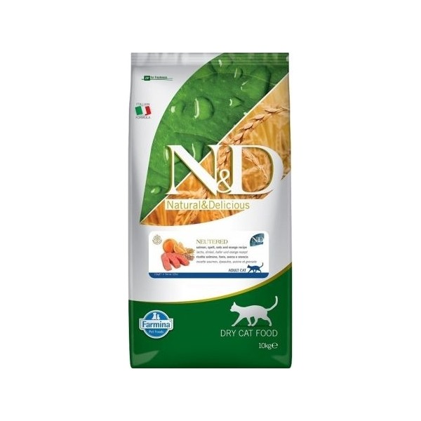 N&D Düşük Tahıllı Somonlu Kısırlaştırılmış Kedi Maması 10 kg Evcil Hayvan Ürünleri Fiyatı
