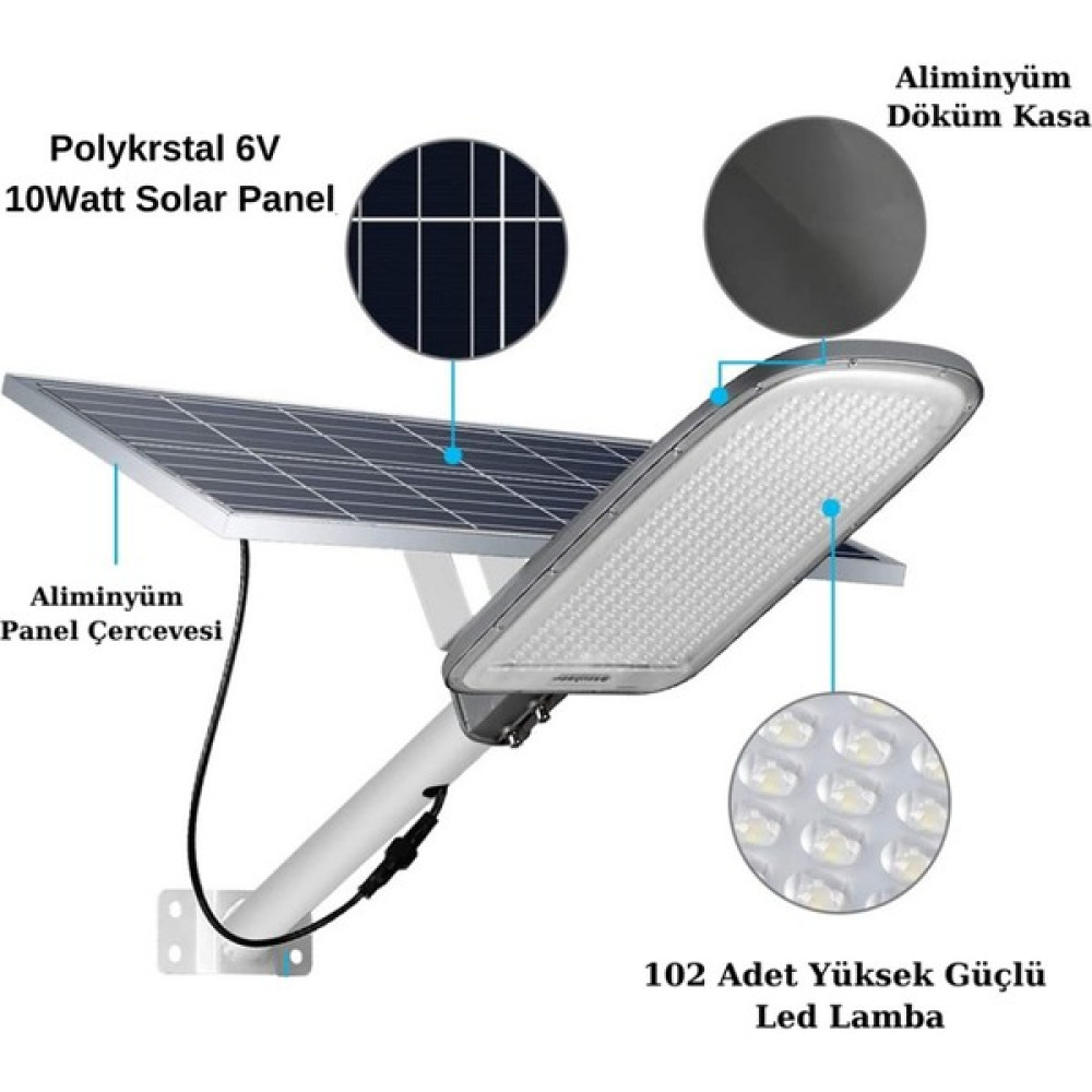 N&D Lighting Forlife 100WATT Harici Panelli Güneş Enerjili Sabit Yanabilen Lifepo4 Bataryalı Solar Sokak Lambası Dış Mekan & Bahçe Oyuncakları Fiyatı