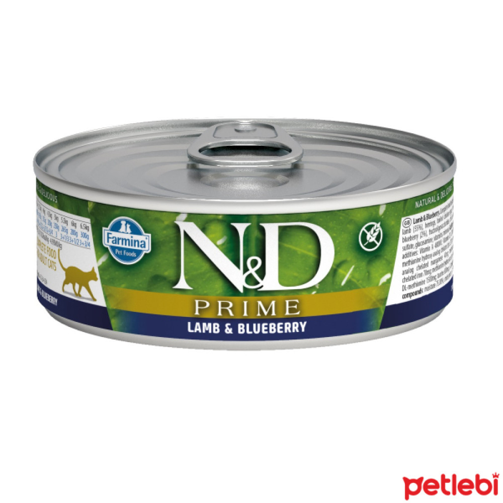 N&D Prime Kuzulu ve Yaban Mersinli Tahılsız Yetişkin Kedi Konservesi 70gr Evcil Hayvan Ürünleri Fiyatı