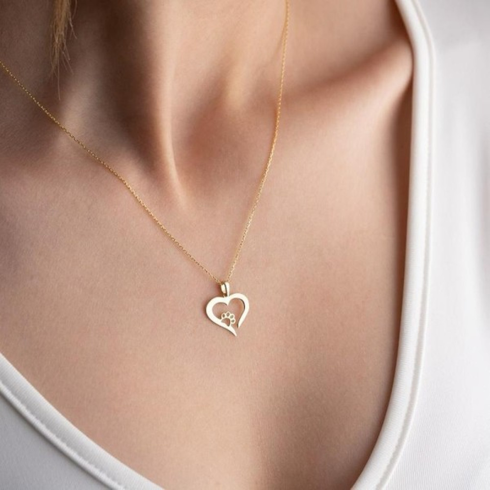 N!da Jewelry 925 Ayar Gümüş Kalp Pati Kolye Gümüş Kolye Fiyatı