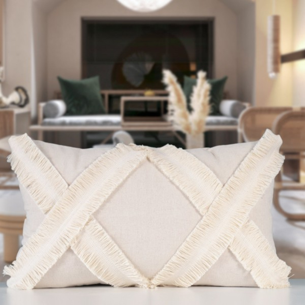 NDC Home Özel Tasarım Tekli Keten Krem Kırlent Kılıfı - 35 x 35 cm Kırlent / Mobilya Yastığı Fiyatı