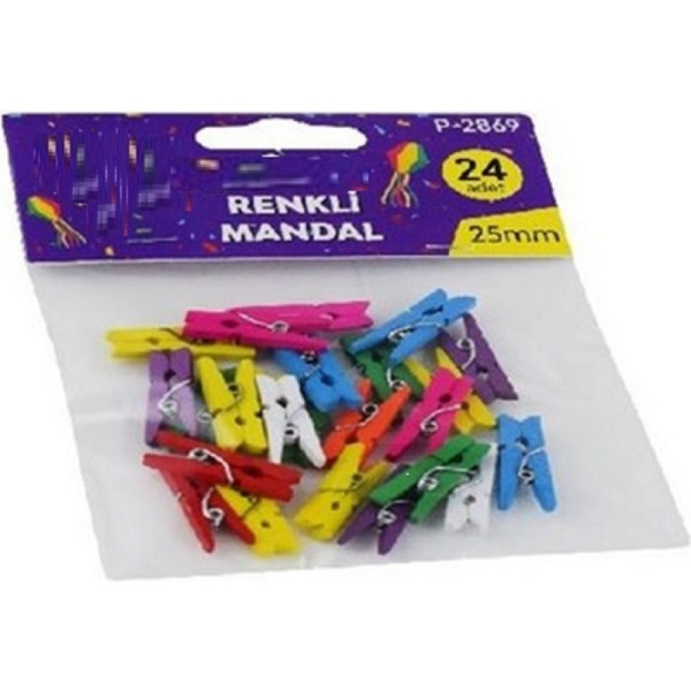 Ne Alırsan Ucuz Küçük Boy Renkli Mandal 2,5 mm. - 24 Adet Çamaşır Kurutma Makineleri Fiyatı